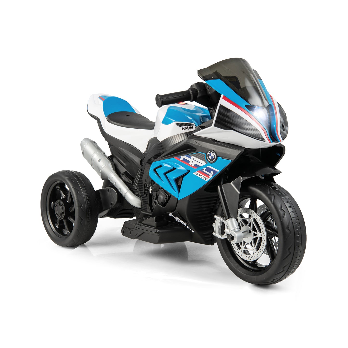 12V Licensed BMW Kids Motorcycle Ride-On Toy for 37-96 Months Old Kids-Blue Kids Crystal