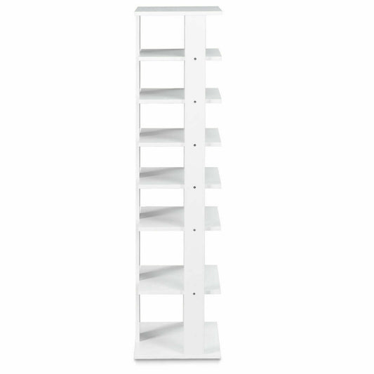 Wooden Shoes Storage Stand 7 Tiers Shoe Rack Organizer Multi-shoe Rack Shoebox-White Kids Crystal