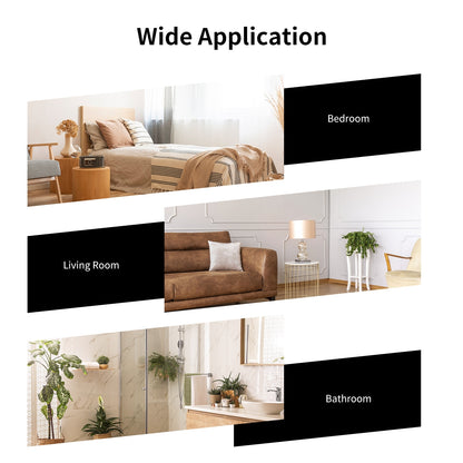 32 Inch x 20 Inch Metal Frame Wall-Mounted Rectangle Mirror-Black