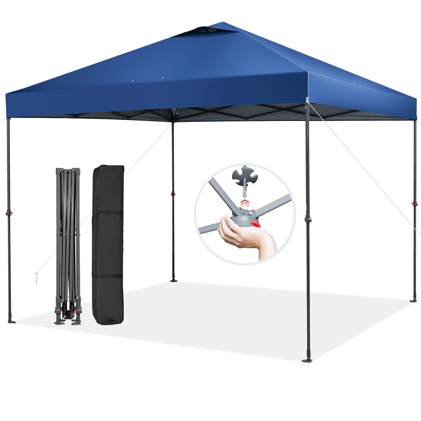 10 x 10 Feet Foldable Outdoor Instant Pop-up Canopy with Carry Bag-Blue Kids Crystal