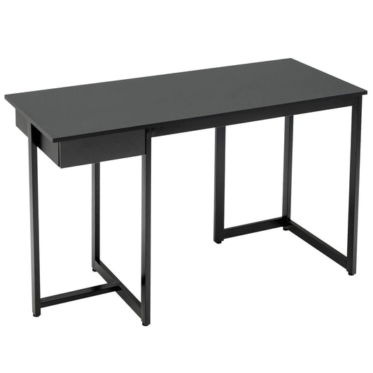 48 Inch Computer Desk with Metal Frame and Adjustable Pads-Black Kids Crystal