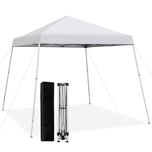 10 x 10 Feet Outdoor Instant Pop-up Canopy with Carrying Bag-White Kids Crystal