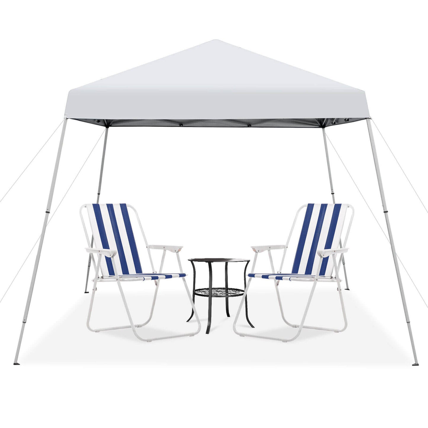 10 x 10 Feet Outdoor Instant Pop-up Canopy with Carrying Bag-White Kids Crystal