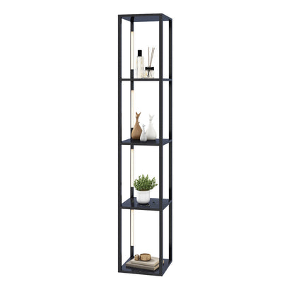 64 Inches Floor Lamp with 3-Level Dimmable LED Bulbs and Rotatable LED Poles-Black