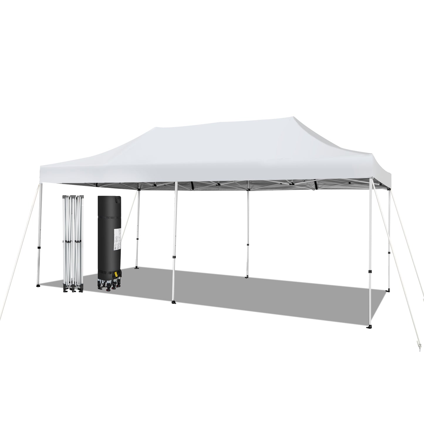 10 x 20 Feet Outdoor Pop-Up Patio Folding Canopy Tent-White Kids Crystal