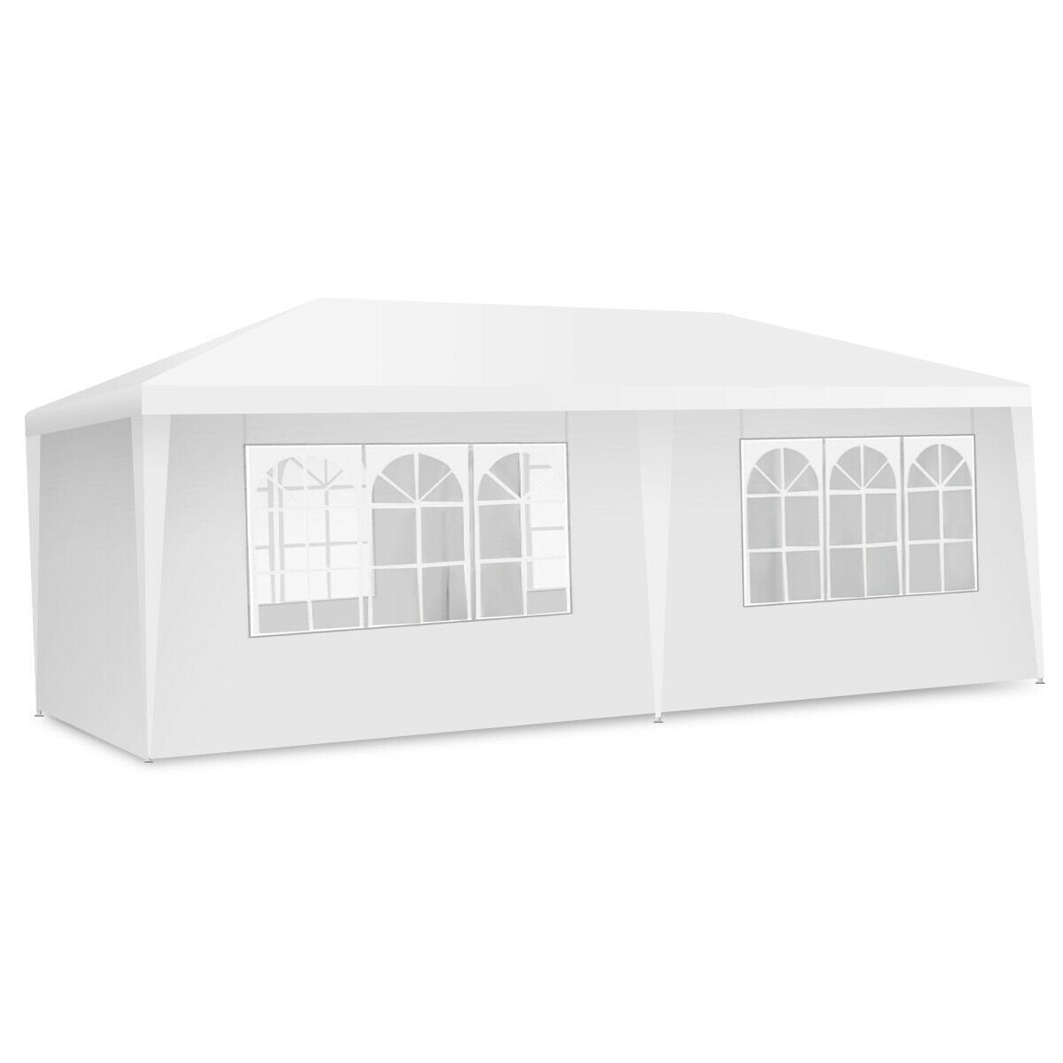 10 x 20 Feet 6 Sidewalls Canopy Tent with Carry Bag-White Kids Crystal
