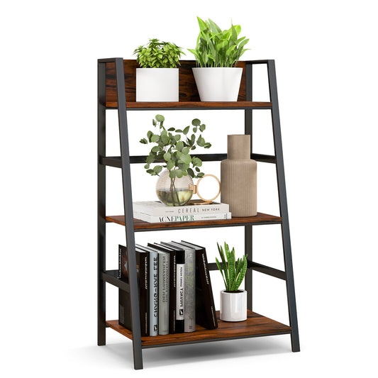 3-Tier Ladder Industrial Bookshelf Kids Crystal