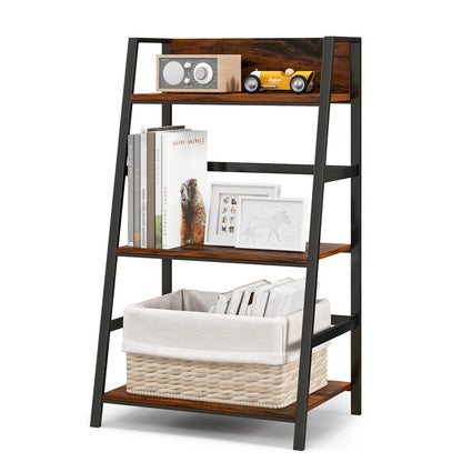 3-Tier Ladder Industrial Bookshelf