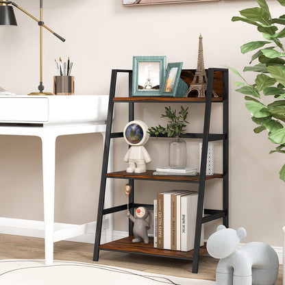 3-Tier Ladder Industrial Bookshelf