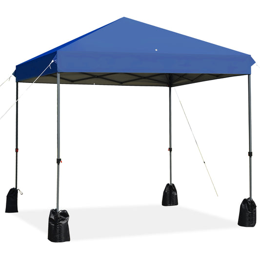 8’x8' Outdoor Pop up Canopy Tent  w/Roller Bag-Blue Kids Crystal