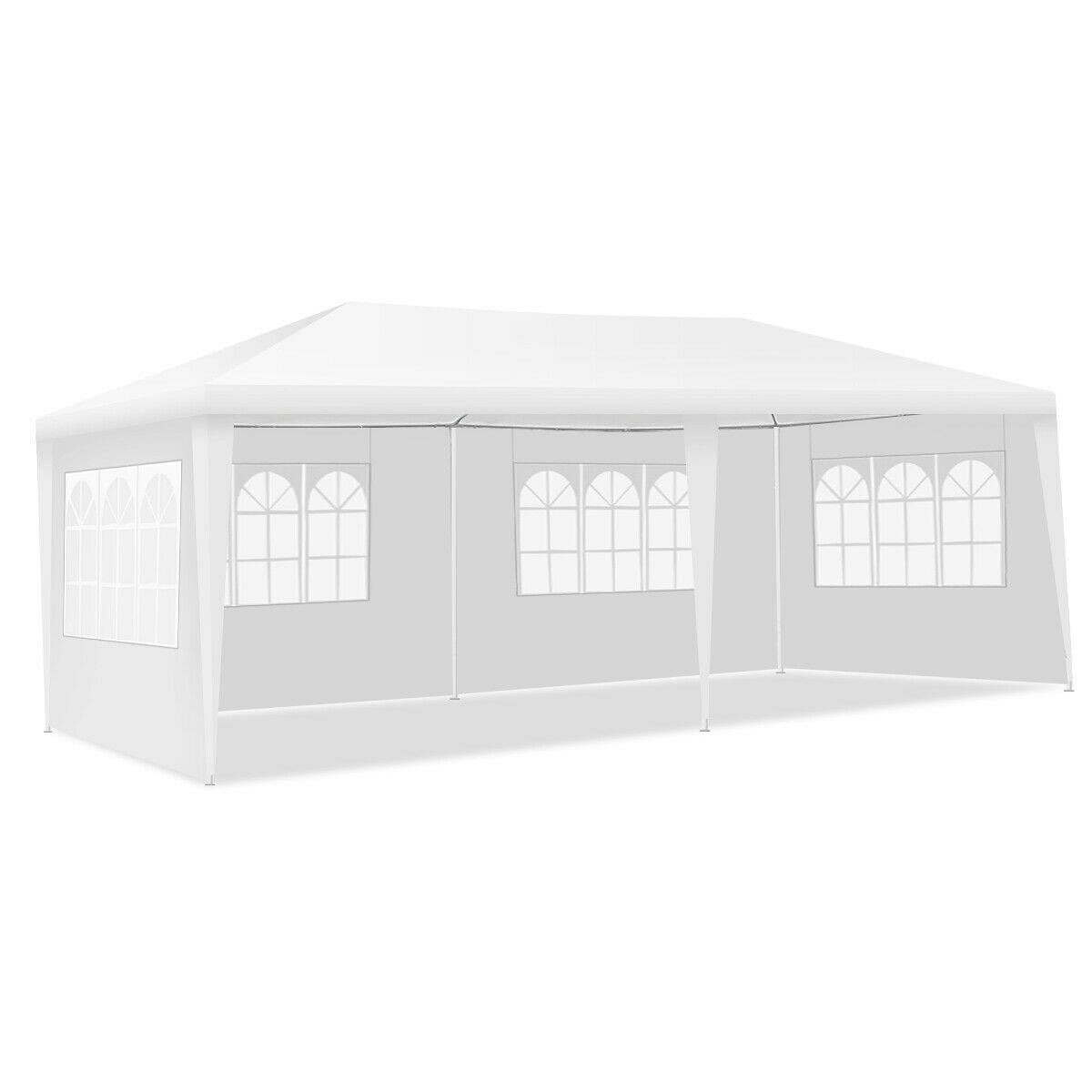 10 x 20 Feet Outdoor Party Wedding Canopy Tent with Removable Walls and Carry Bag Kids Crystal