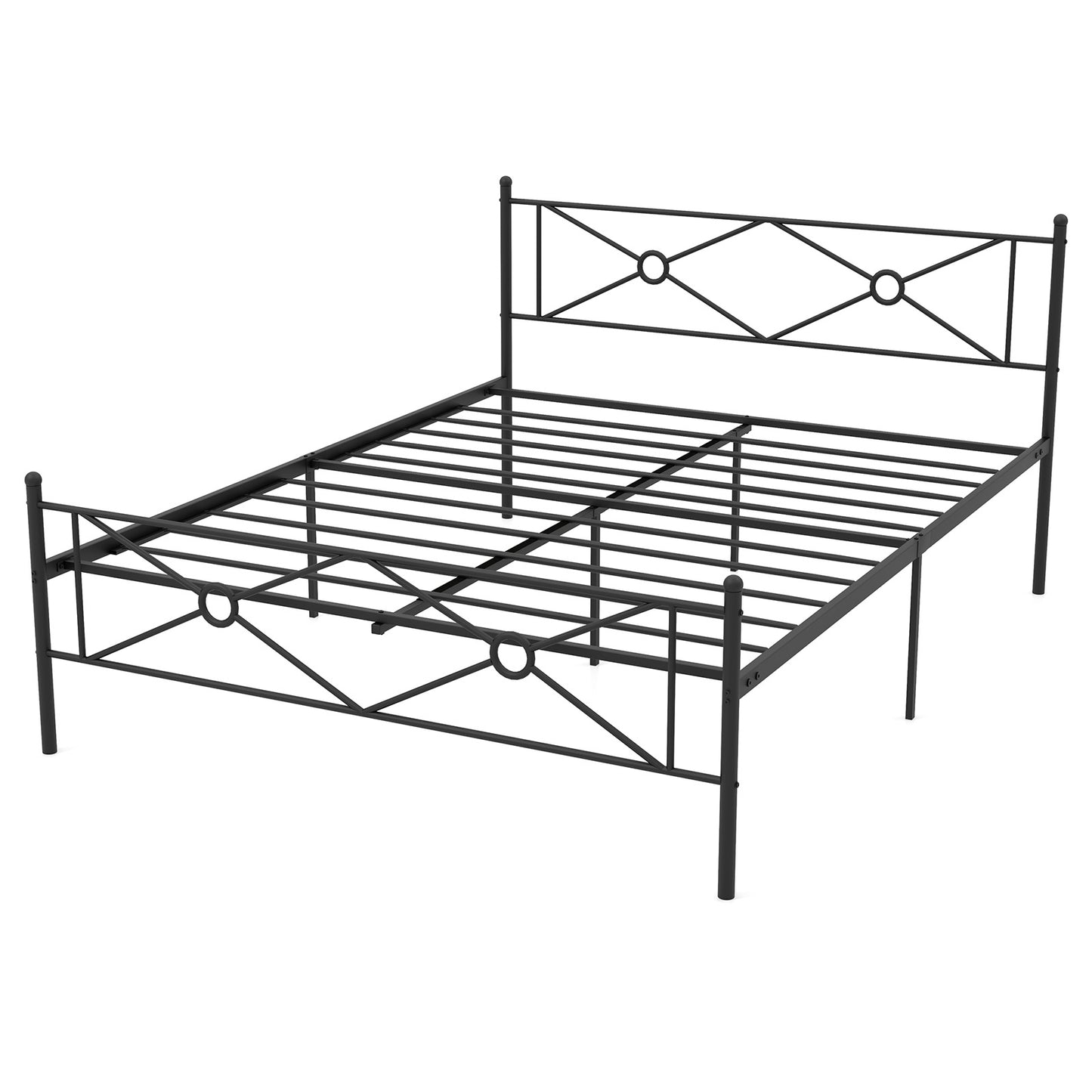 Full/Queen Size Metal Platform Bed Frame with Headboard and Footboard-Queen Size Kids Crystal