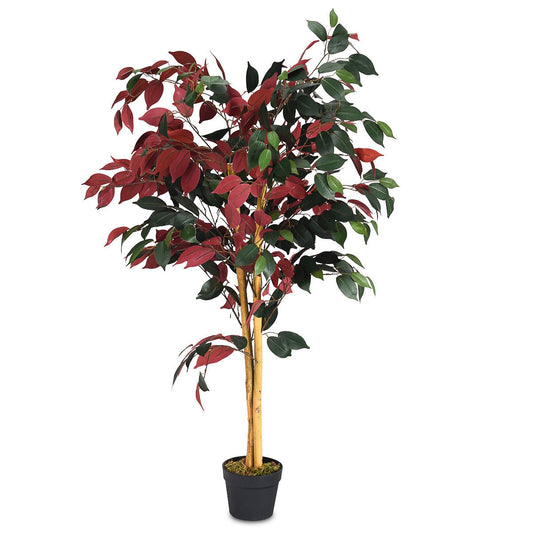 4 Feet Tall Artificial Ficus Tree with Nursery Pot Kids Crystal