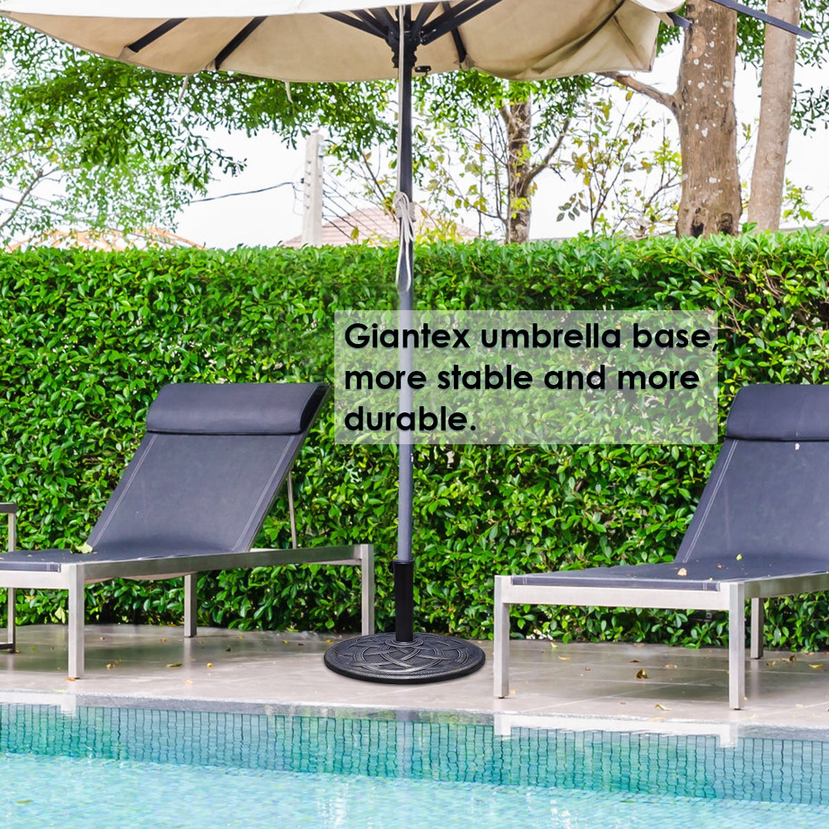 22 Inch Heavy Duty Round Umbrella Base Stand Kids Crystal
