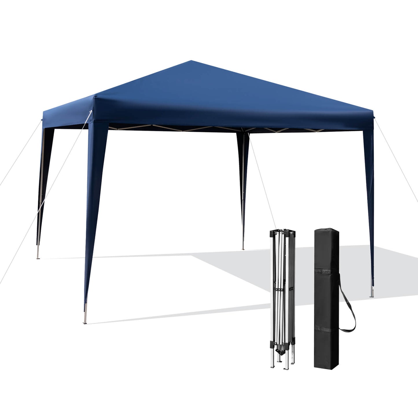 10 x 10 Feet Outdoor Pop-up Patio Canopy for  Beach and Camp-Blue Kids Crystal