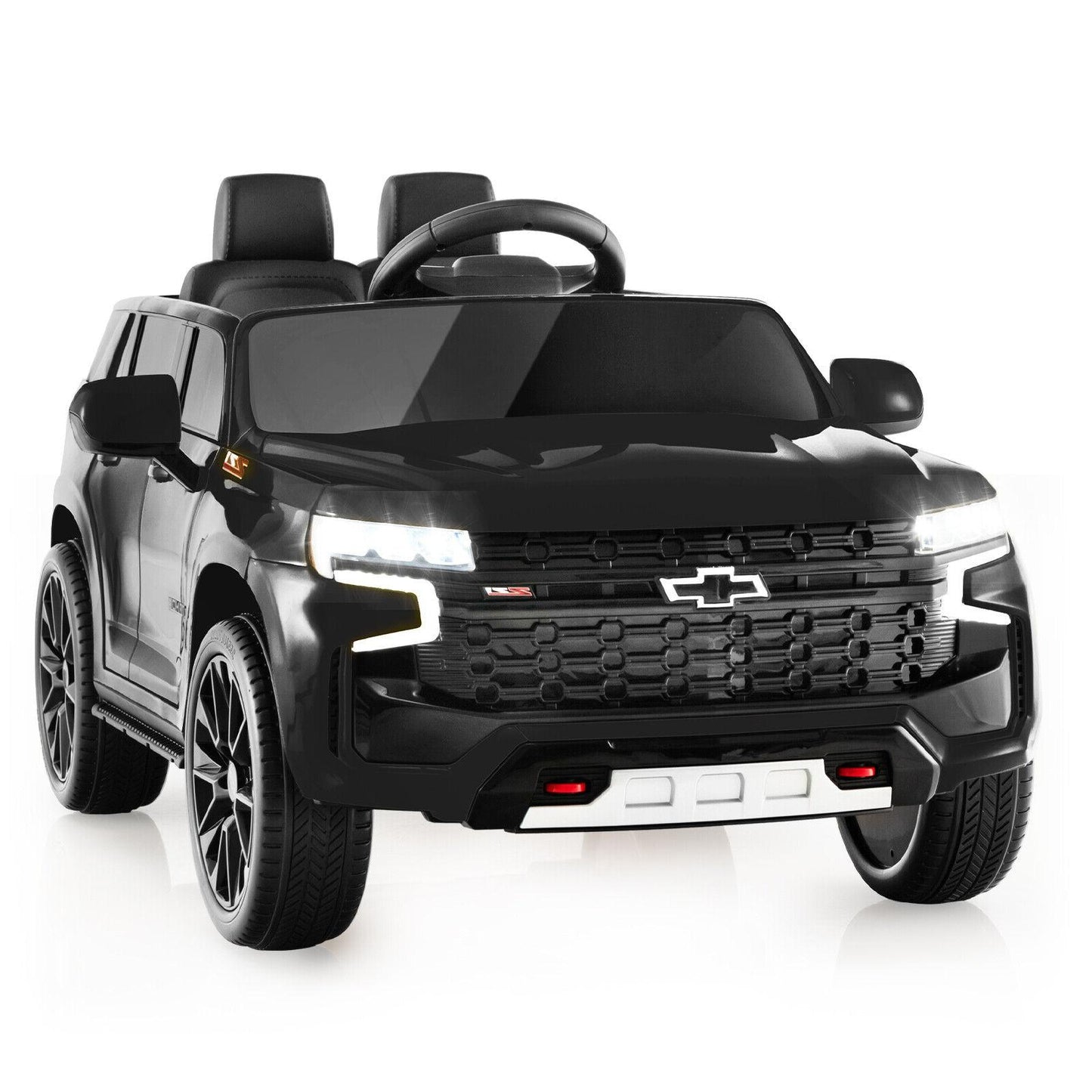 12V Kids Ride on Car with 2.4G Remote Control-Black Kids Crystal