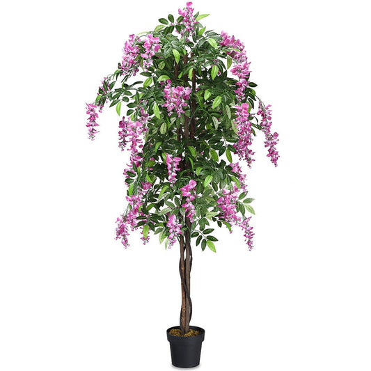 6-Feet Artificial Wisteria Silk Indoor-Outdoor Tree-1 Piece Kids Crystal