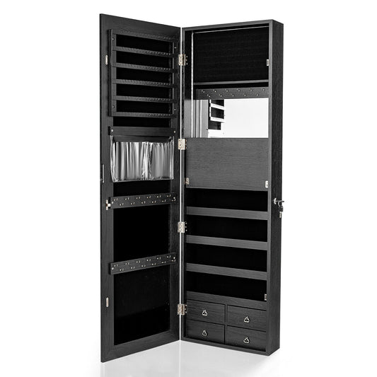 Multipurpose Storage Cabinet with 4 Drawers-Black Kids Crystal