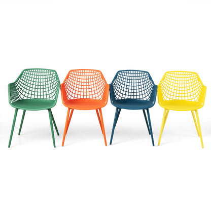 4 Pieces Kids Chairs with Curved Backrest and Ergonomic Armrests