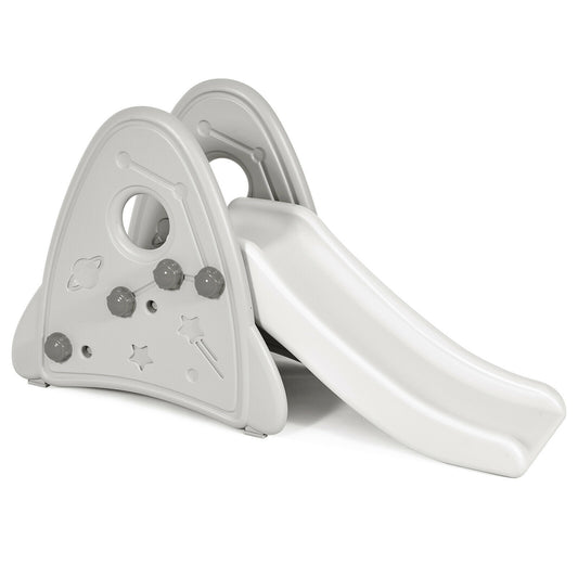 Freestanding Baby Slide Indoor First Play Climber Slide Set for Boys Girls-Gray Kids Crystal