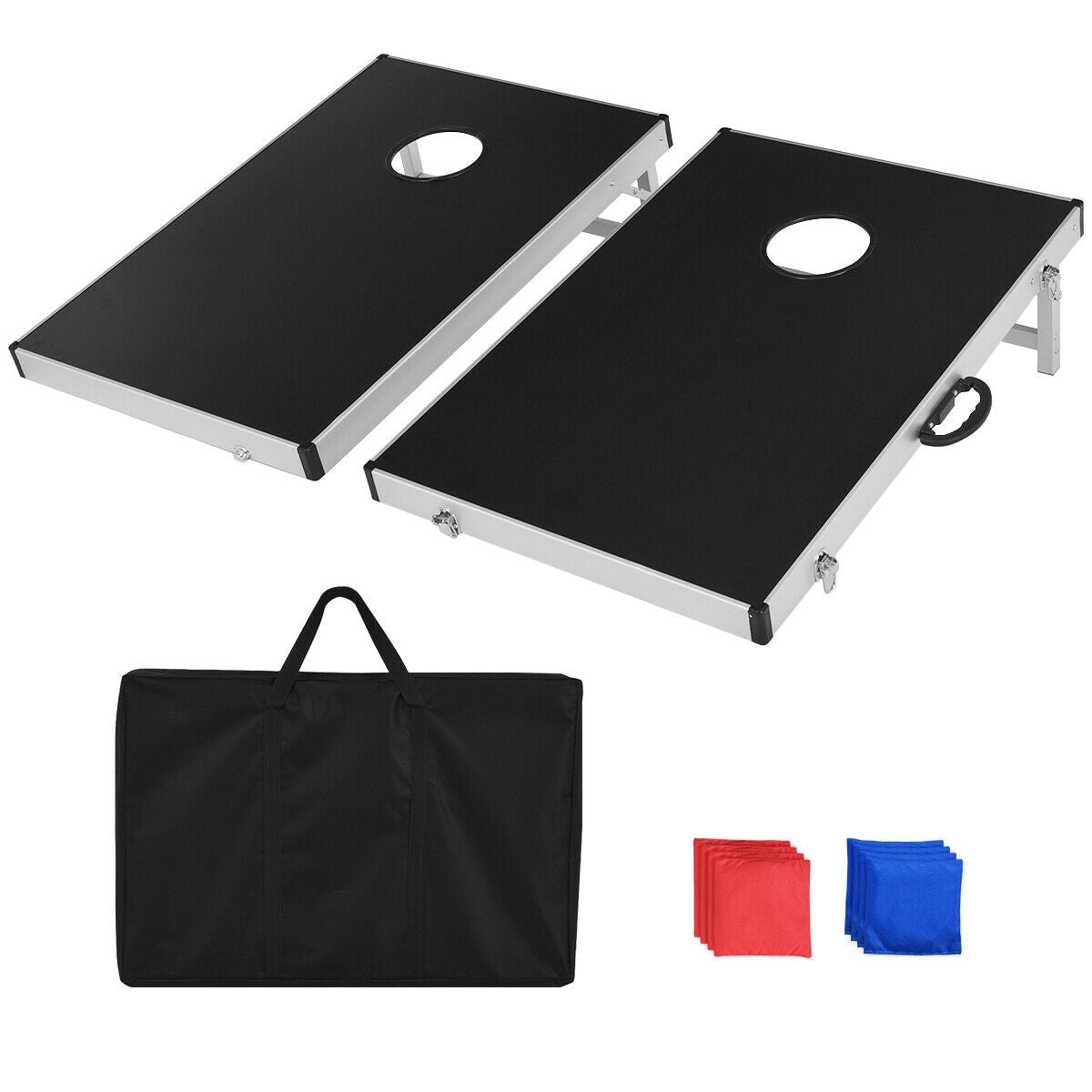 Cornhole Set with Foldable Design and Side Handle Kids Crystal