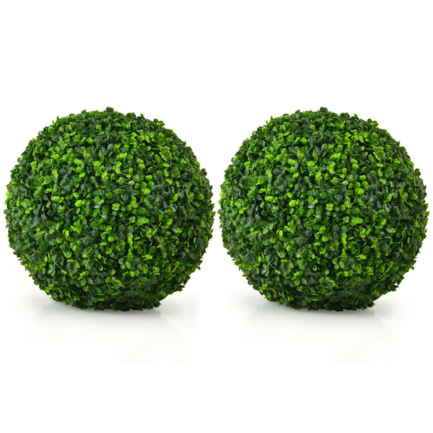 2 Pieces 15.7 Inch Artificial Boxwood Topiary Ball Tree Set Kids Crystal