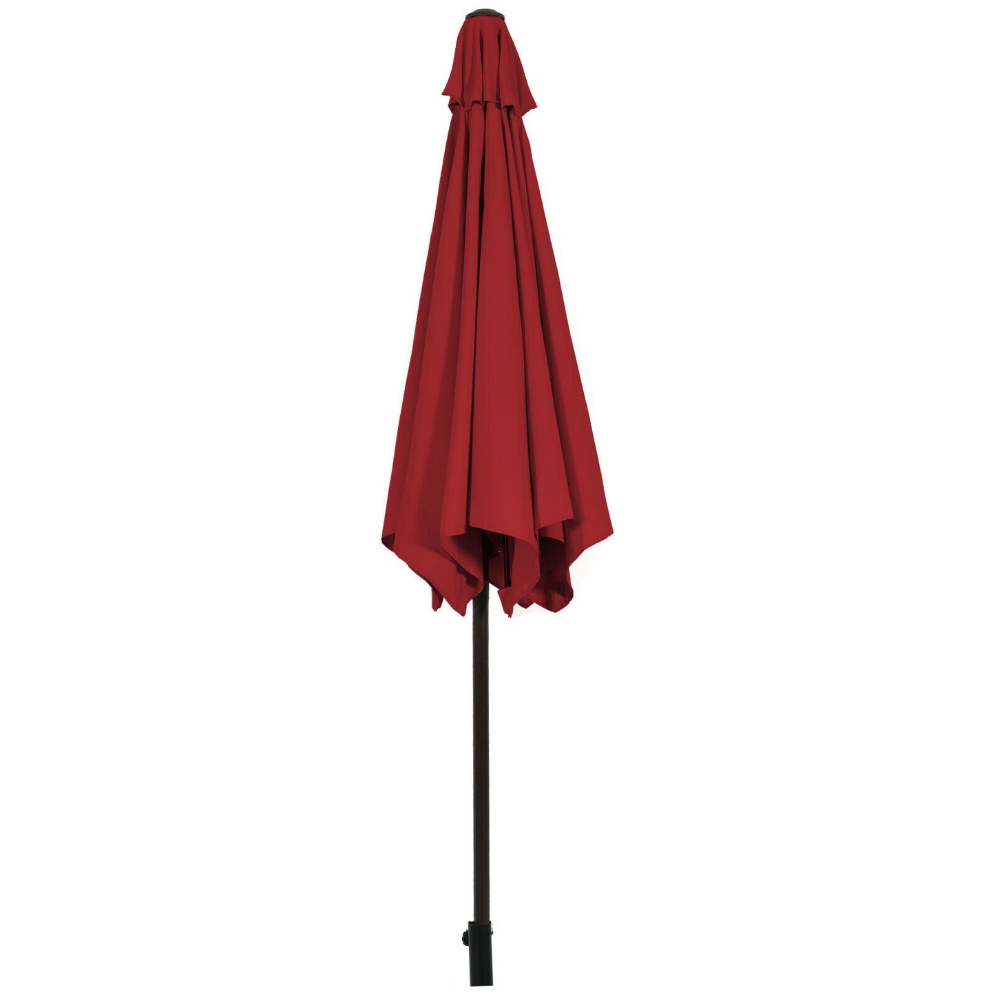 9FT Patio Umbrella Patio Market Steel Tilt W/ Crank Outdoor Yard Garden-Burgundy Kids Crystal