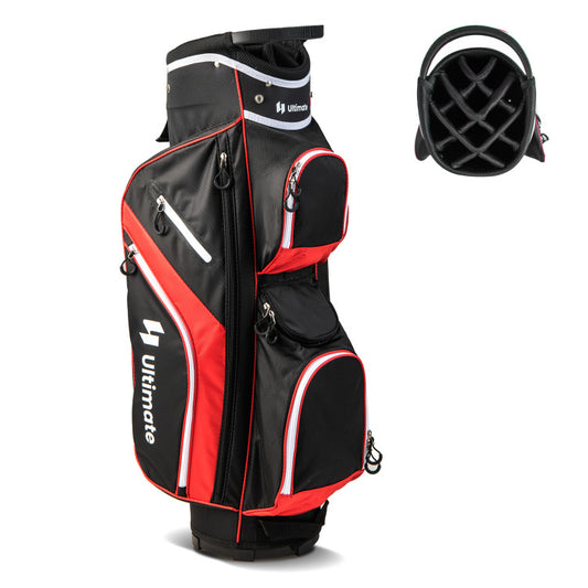 Golf Cart Bag with 14 Way Top Dividers-Red Kids Crystal