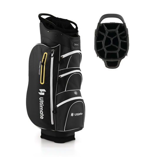9.5 Inch Lightweight Golf Cart Bag with 15 Way Top Dividers-Black Kids Crystal