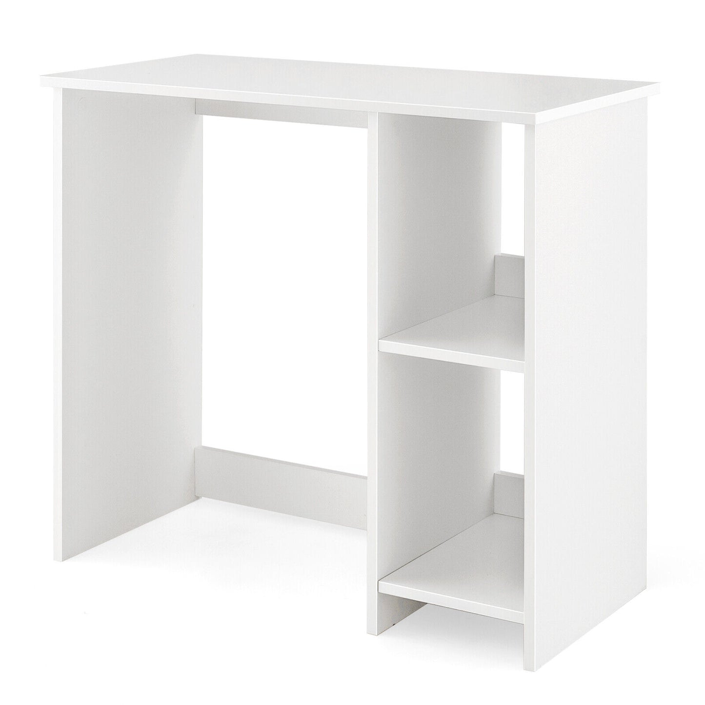 31.5 Inch  Modern Home Office Desk with 2 Compartments-White Kids Crystal