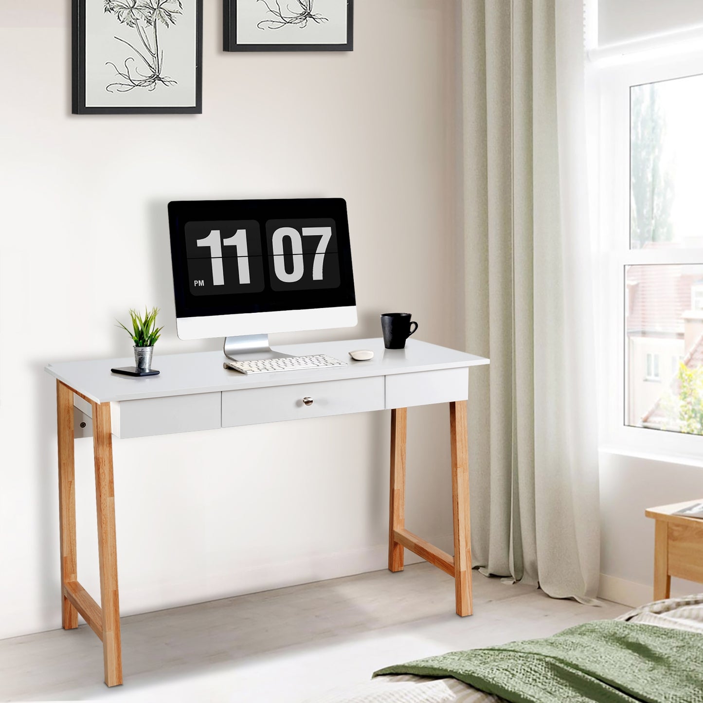 Computer Desk Laptop PC Writing Table Kids Crystal