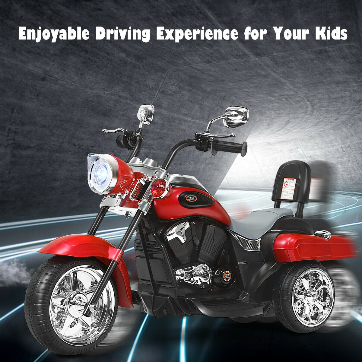 6V 3 Wheel Kids Motorcycle-Red