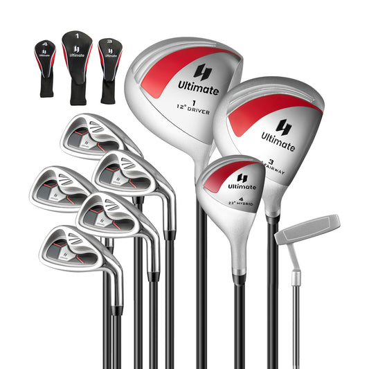Women's 9 Pieces Complete Golf Club Set-Red Kids Crystal