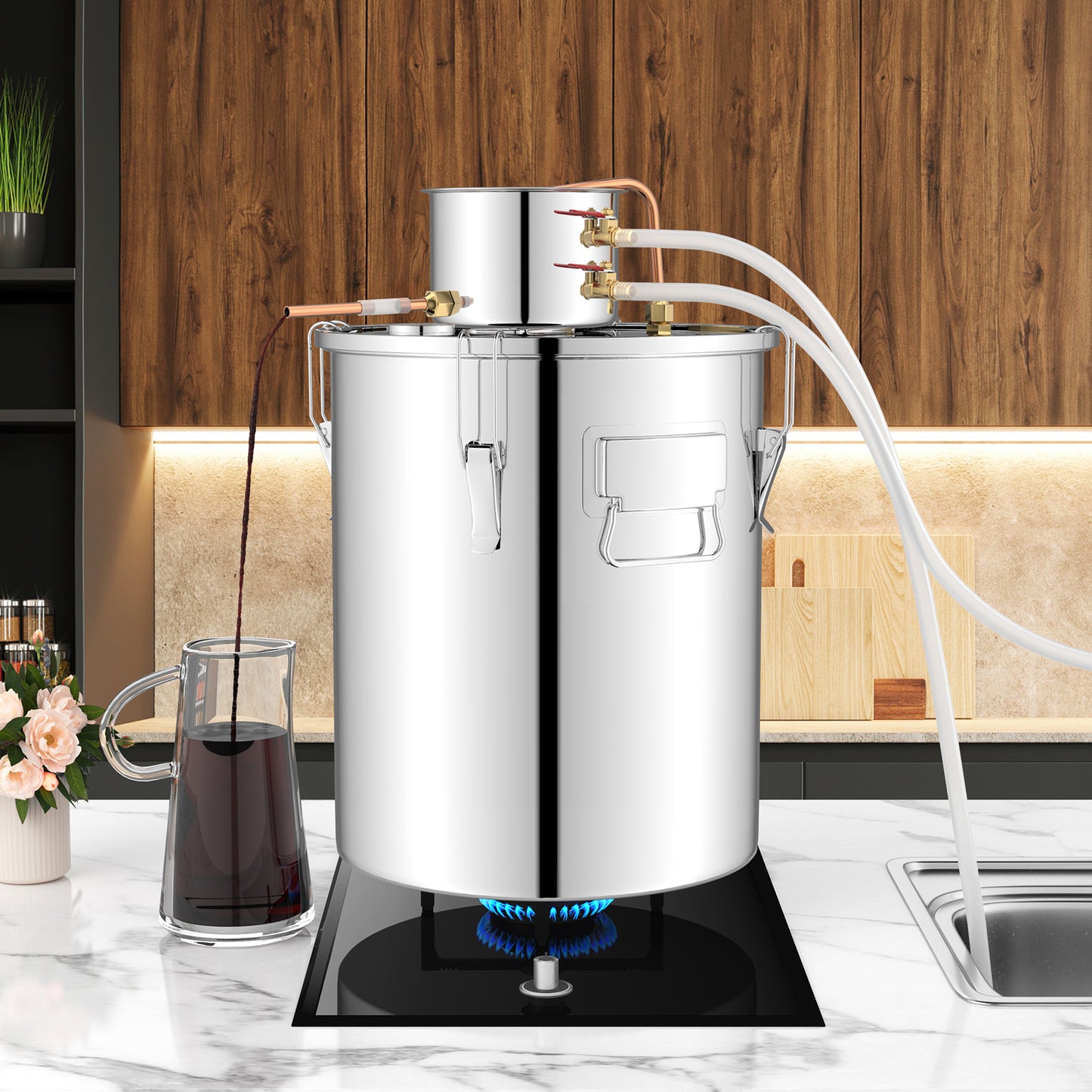 10 Gal 40 L Water Alcohol Distiller with 2 Stainless Steel Pots-10 Gal Kids Crystal