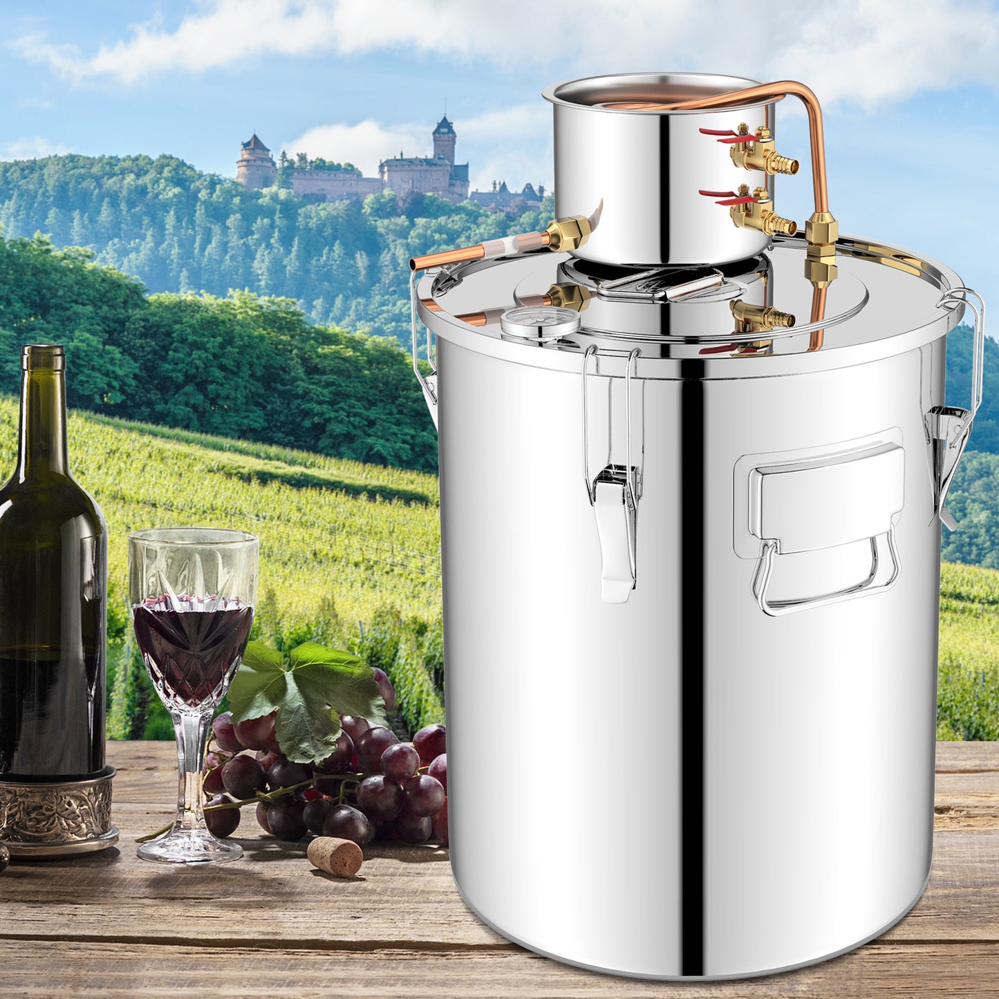 10 Gal 40 L Water Alcohol Distiller with 2 Stainless Steel Pots-10 Gal Kids Crystal