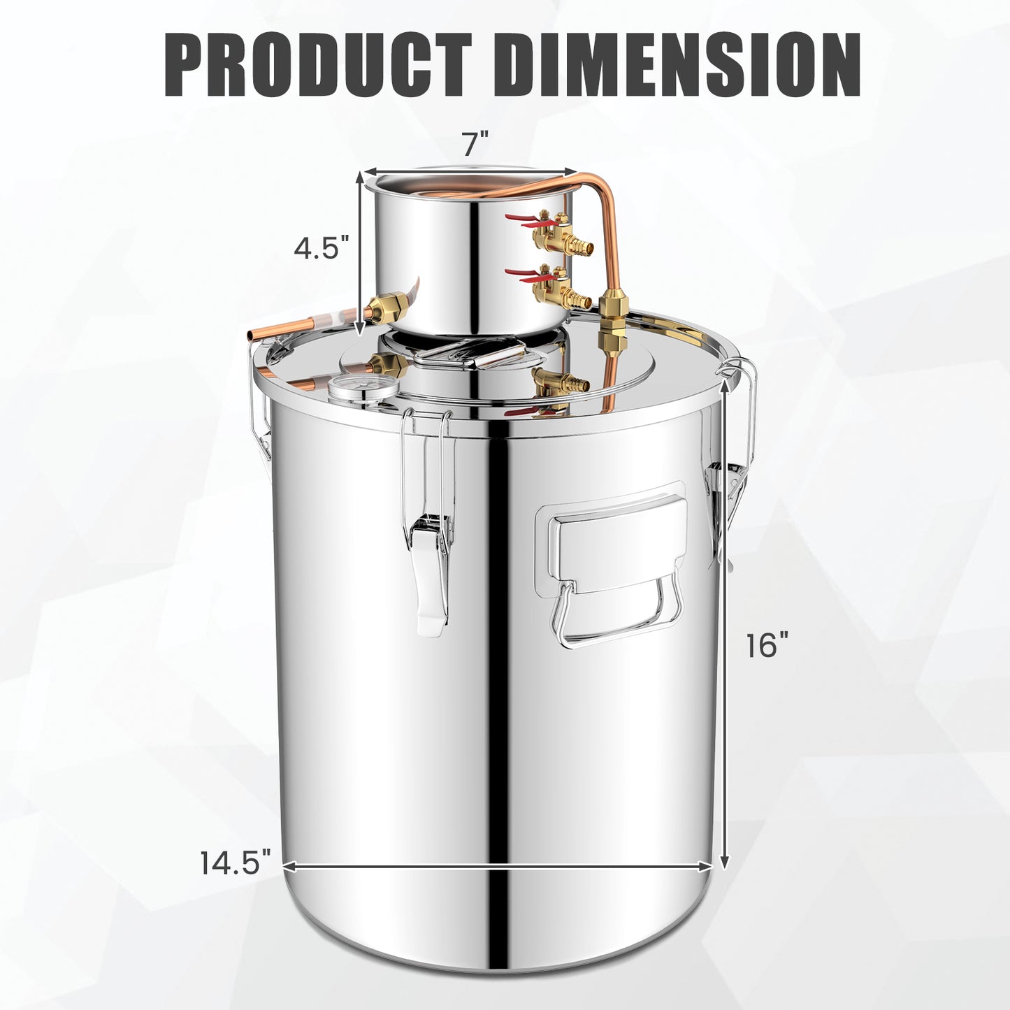 10 Gal 40 L Water Alcohol Distiller with 2 Stainless Steel Pots-10 Gal Kids Crystal