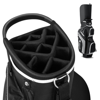 Golf Cart Bag with 14 Way Top Dividers-Gray