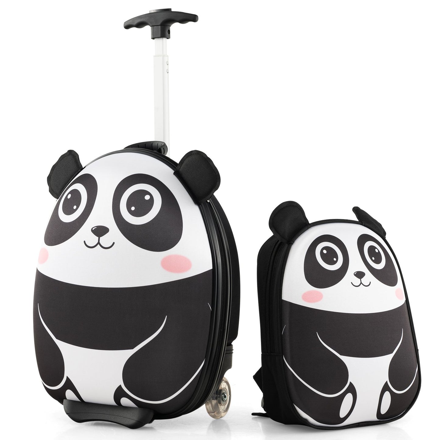 Lightweight and Portable Rolling Suitcase for Children-White Kids Crystal