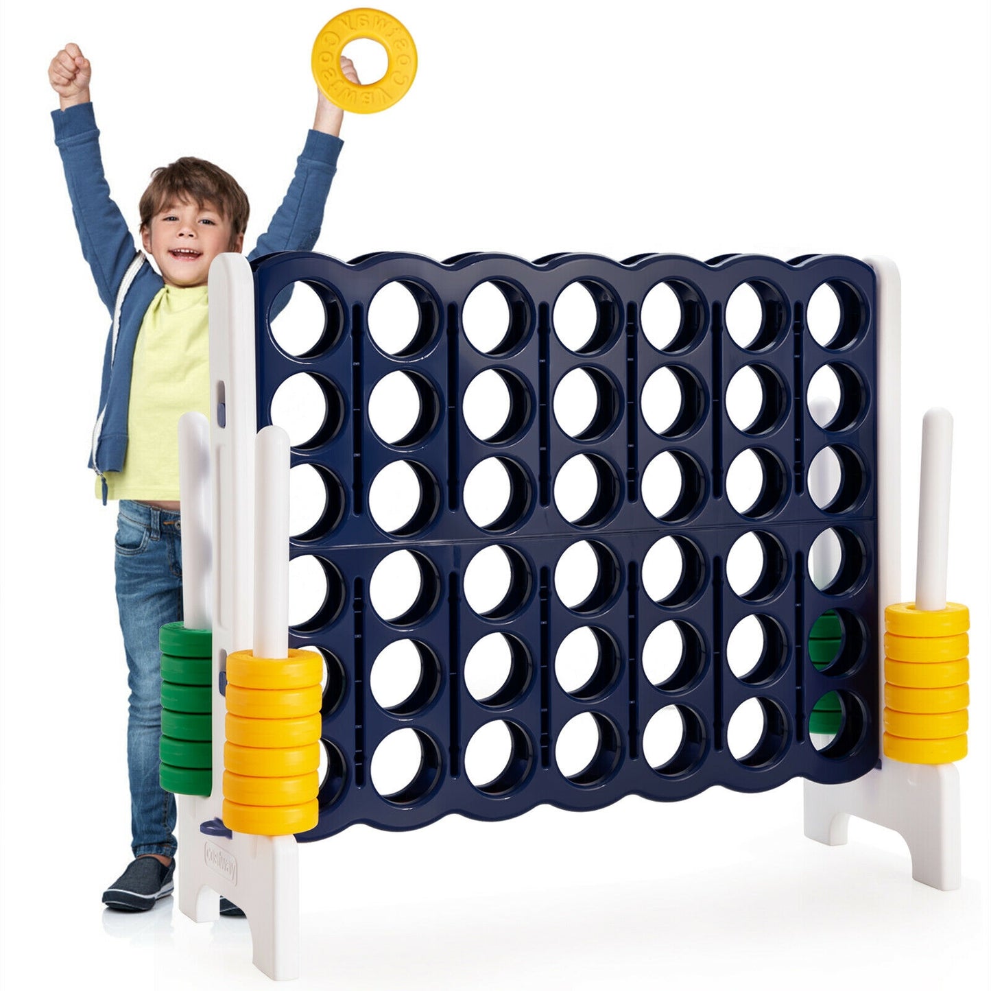 4-to-Score 4 in A Row Giant Game Set for Kids Adults Family Fun Kids Crystal