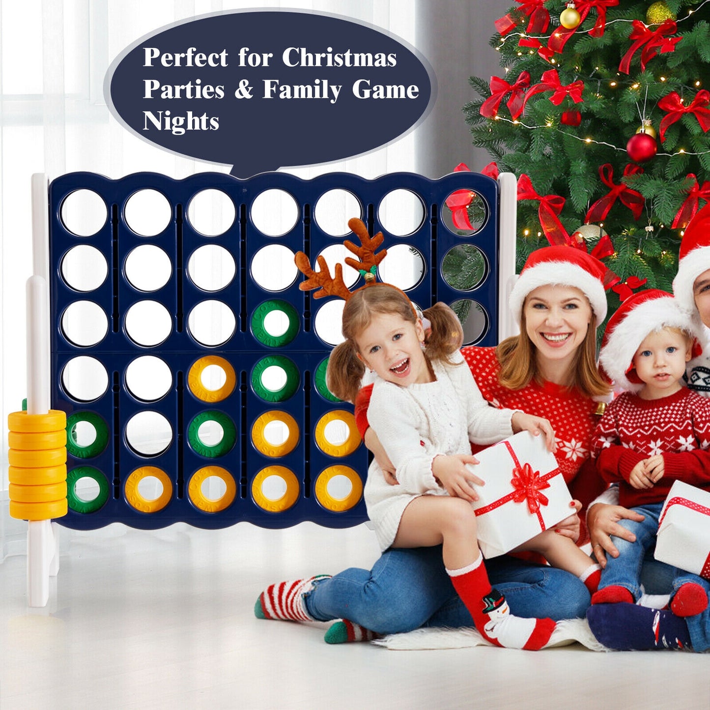 4-to-Score 4 in A Row Giant Game Set for Kids Adults Family Fun Kids Crystal