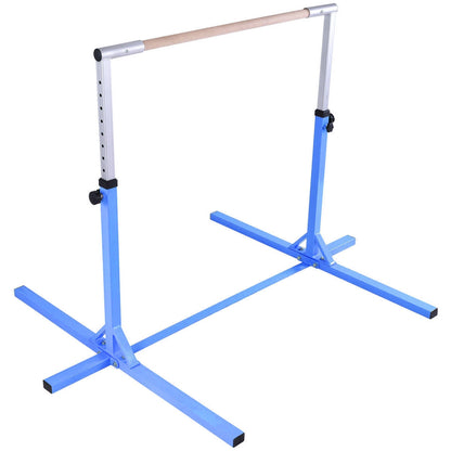 Adjustable Gymnastics Bar Horizontal Bar for Kids-Blue