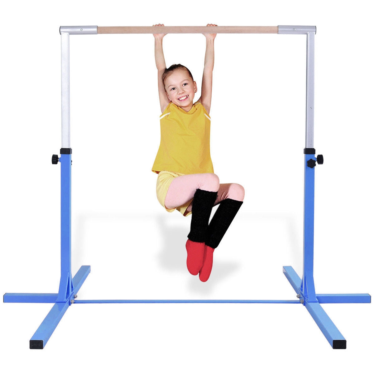 Adjustable Gymnastics Bar Horizontal Bar for Kids-Blue Kids Crystal