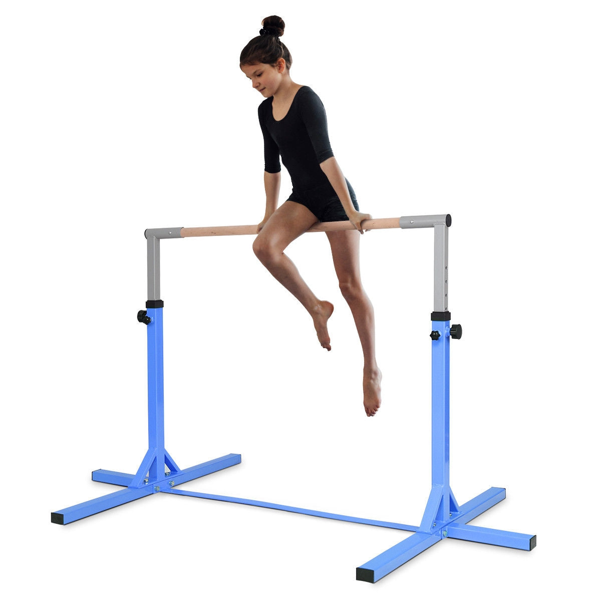 Adjustable Gymnastics Bar Horizontal Bar for Kids-Blue Kids Crystal