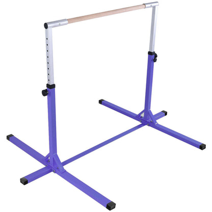 Adjustable Gymnastics Bar Horizontal Bar for Kids-Purple