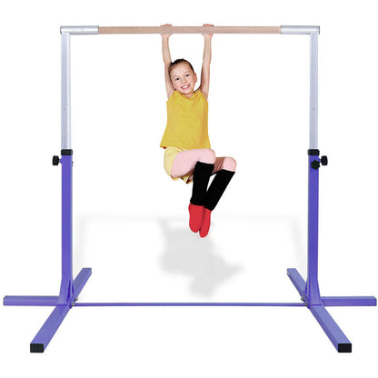 Adjustable Gymnastics Bar Horizontal Bar for Kids-Purple