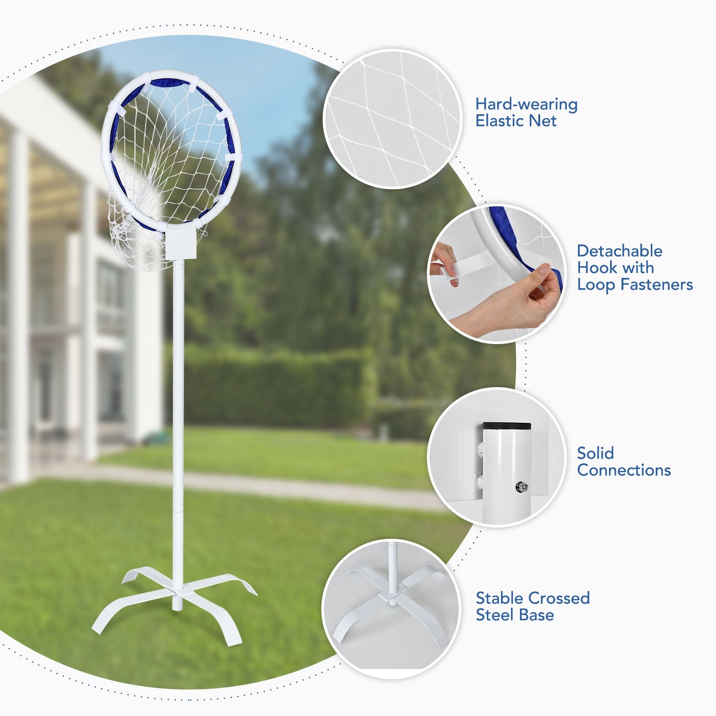 Portable Metal Flying Disc Stand with Storage Bag Kids Crystal