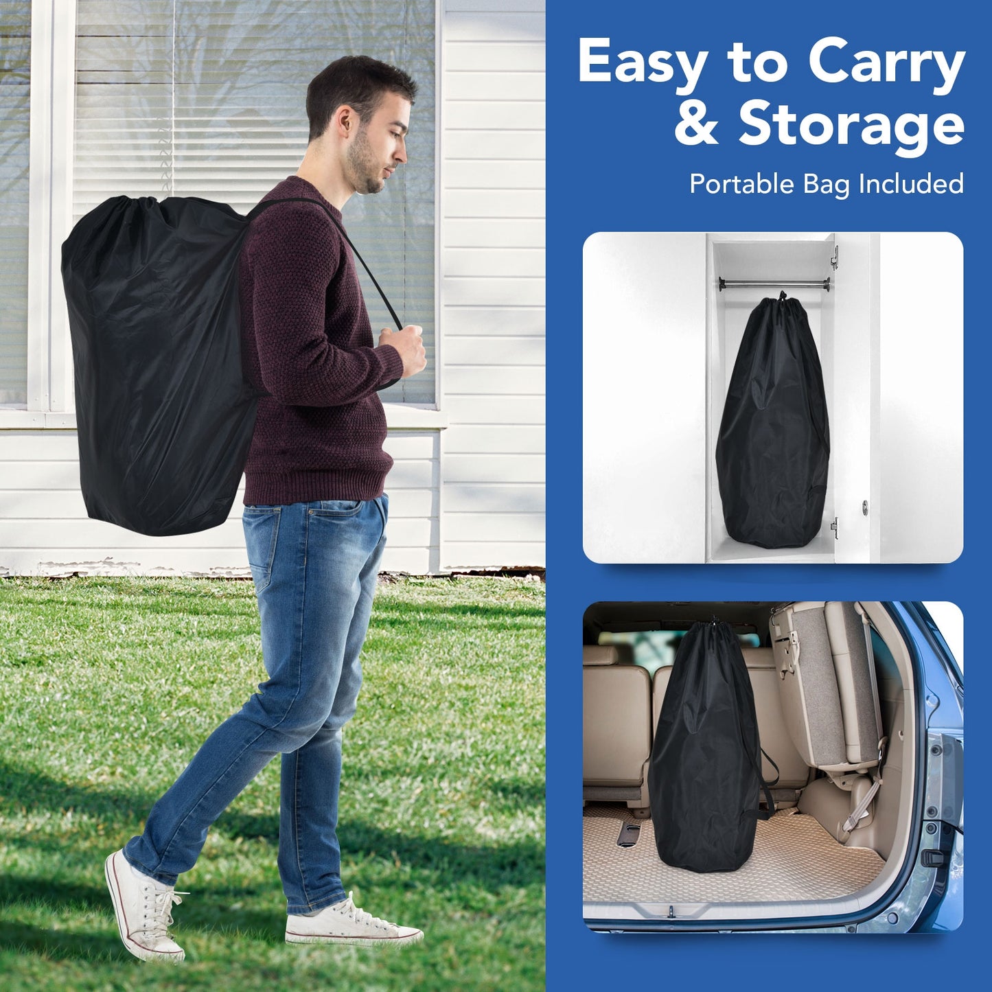 Portable Metal Flying Disc Stand with Storage Bag Kids Crystal