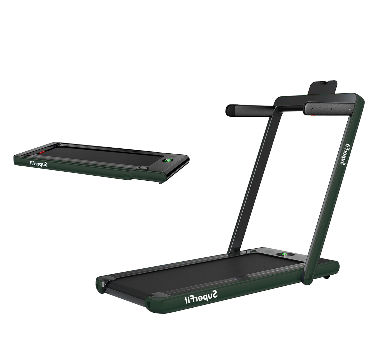 2.25HP 2 in 1 Folding Treadmill with APP Speaker Remote Control-Green Kids Crystal
