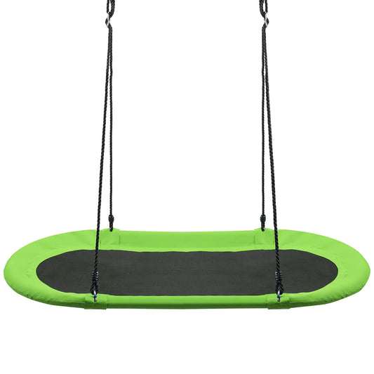 60 Inch Saucer Surf Outdoor Adjustable Swing Set-Green Kids Crystal