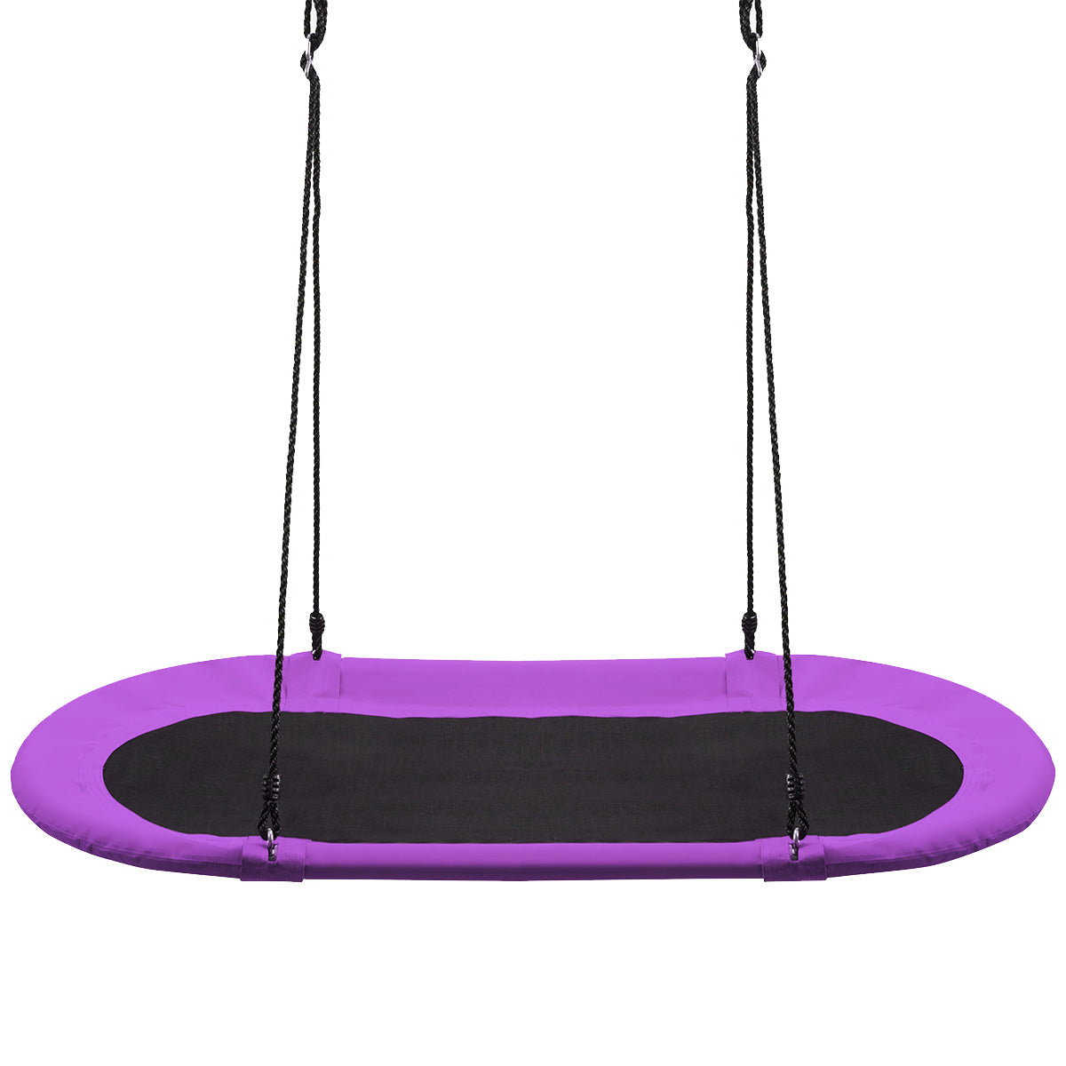 60 Inch Saucer Surf Outdoor Adjustable Swing Set-Purple Kids Crystal